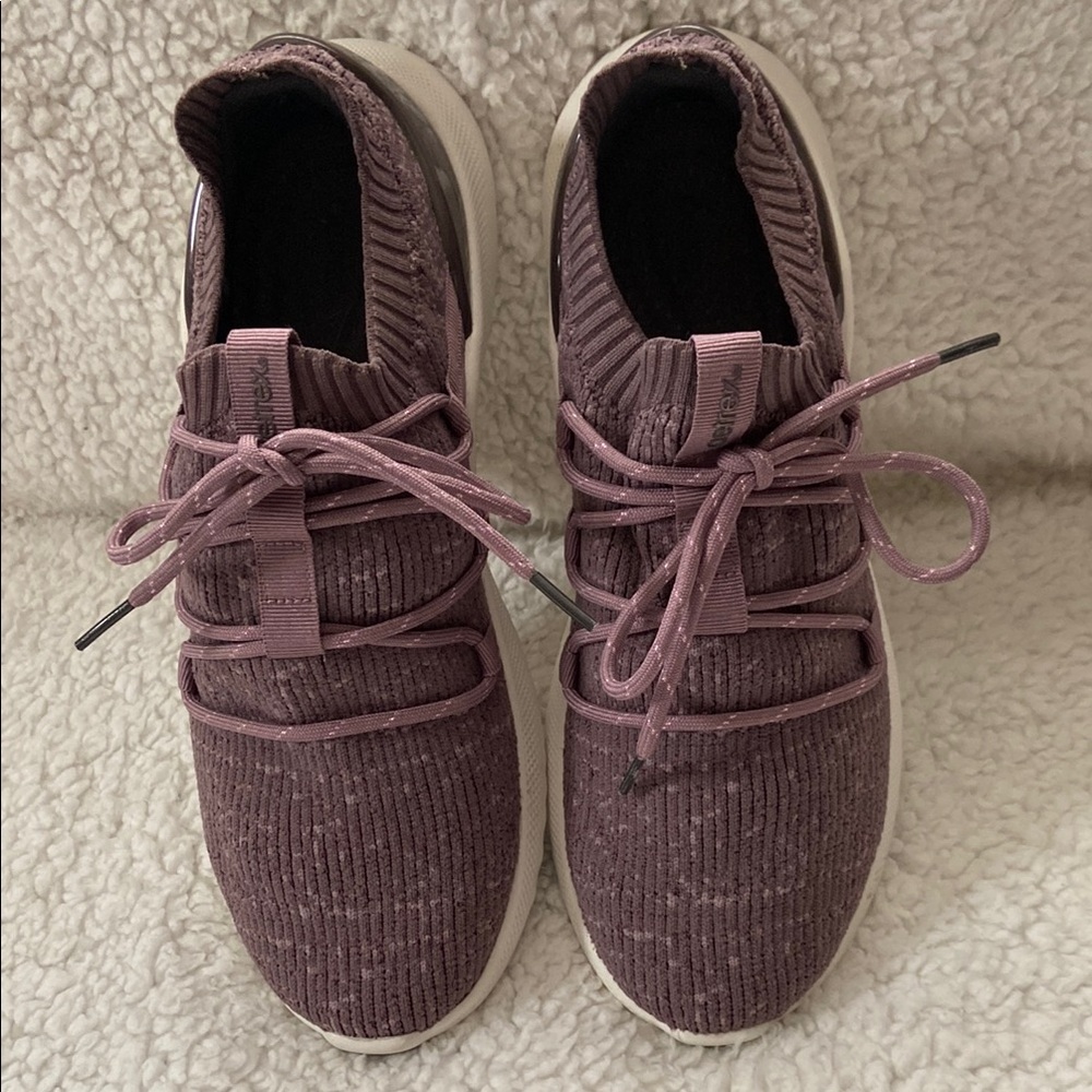 Aetrex Dani Eggplant Slip-On Sneakers with Textured Fabric Size Eur 40 US 9-9.5